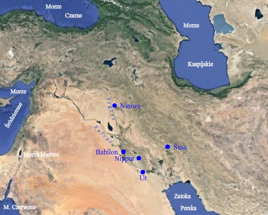 Mapa Mezopotamii